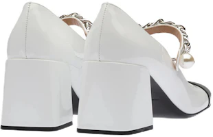 Purchase (W) MIU MIU Mary Jane Pumps 'Kulit Hitam dan Putih' 5I248D_ZAZ_F0964_F_A065
