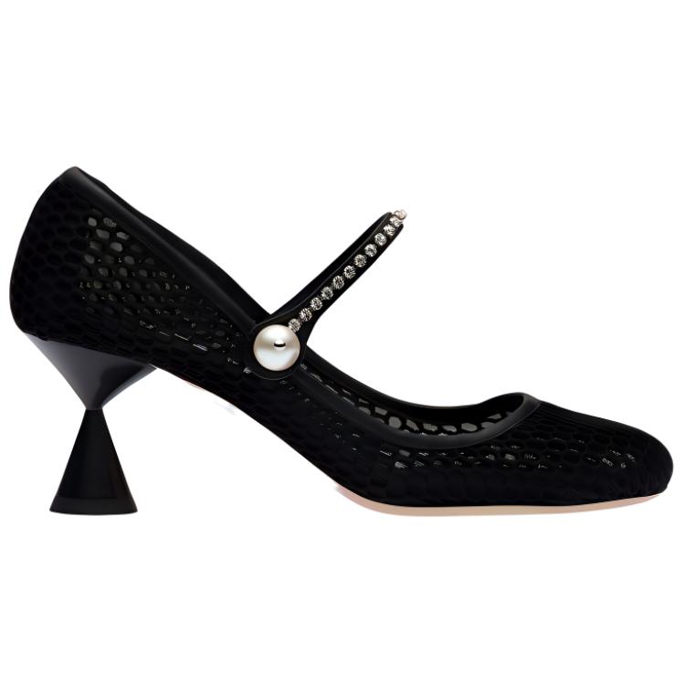 Order (W) MIU MIU Sepatu Mary Jane 'Kristal Imitasi Hitam' 5I685D_099_F0002_F_065