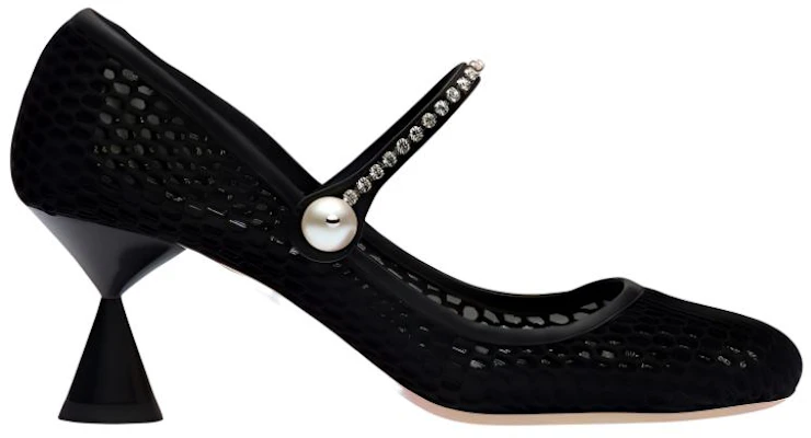 (W) MIU MIU Sepatu Mary Jane 'Kristal Imitasi Hitam' 5I685D_099_F0002_F_065 Order (W) MIU MIU Sepatu Mary Jane 'Kristal Imitasi Hitam' 5I685D_099_F0002_F_065