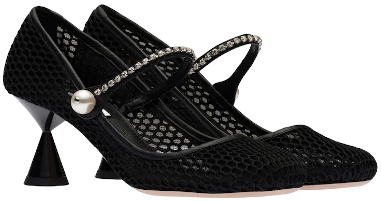 (Women) MIU MIU Mary Jane Pumps 'Black Imitation Crystal' 5I685D_099_F0002_F_065 Lookbook (Women) MIU MIU Mary Jane Pumps 'Black Imitation Crystal' 5I685D_099_F0002_F_065