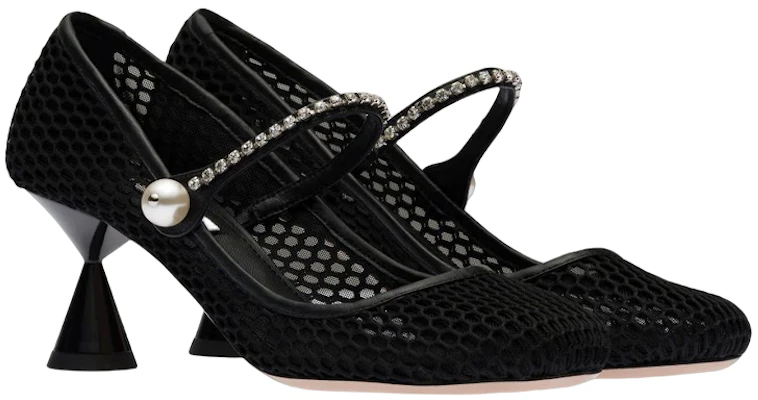 (W) MIU MIU Sepatu Mary Jane 'Kristal Imitasi Hitam' 5I685D_099_F0002_F_065 Lookbook (W) MIU MIU Sepatu Mary Jane 'Kristal Imitasi Hitam' 5I685D_099_F0002_F_065