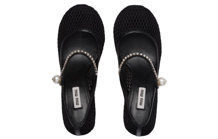 Shop (W) MIU MIU Sepatu Mary Jane 'Kristal Imitasi Hitam' 5I685D_099_F0002_F_065