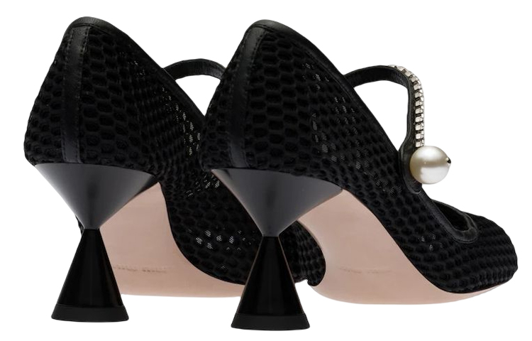 Purchase (W) MIU MIU Sepatu Mary Jane 'Kristal Imitasi Hitam' 5I685D_099_F0002_F_065