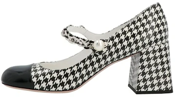 (Women) MIU MIU Mary Jane Pumps 'Houndstooth Black and White' 5I248D_3LKM_F0967 (Women) MIU MIU Mary Jane Pumps 'Houndstooth Black and White' 5I248D_3LKM_F0967