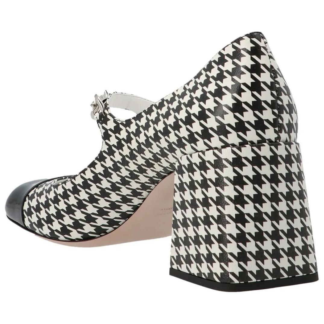 Shop (W) MIU MIU Mary Jane Pumps 'Houndstooth Hitam Putih' 5I248D_3LKM_F0967