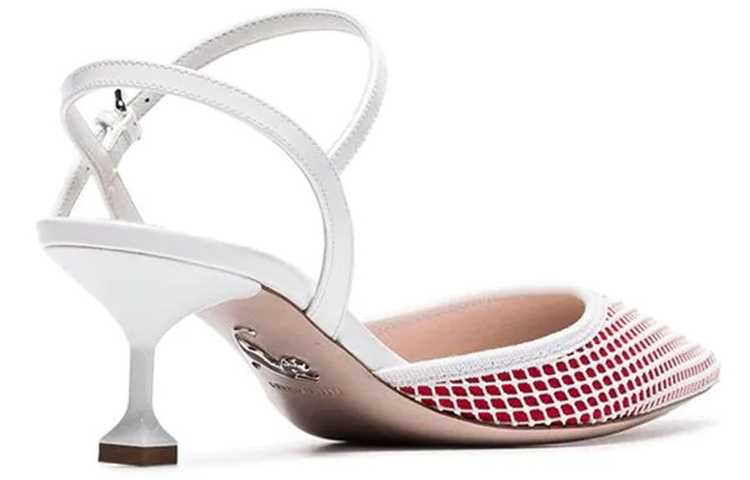 (W) MIU MIU Mesh Ankle-Wrap High Heels 'Red' 圖 3