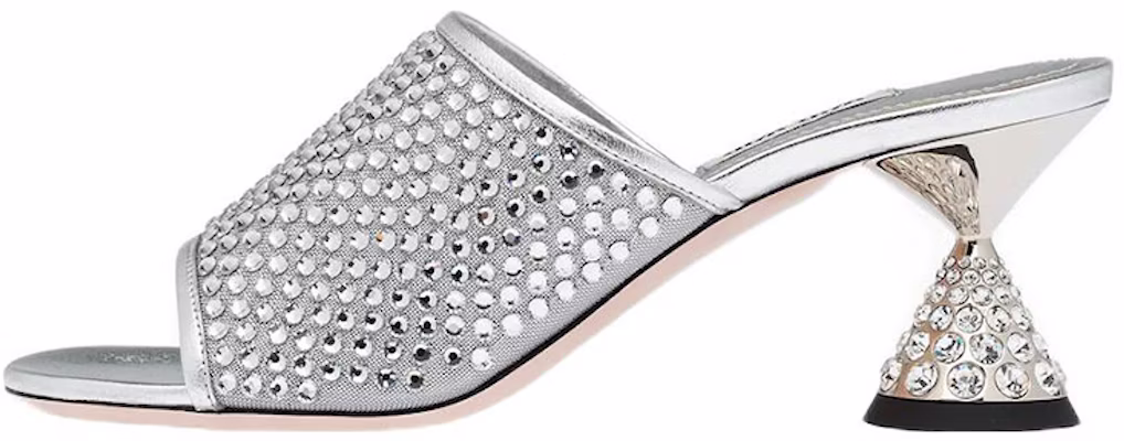 (W) MIU MIU 网纱水钻装饰凉鞋“银色” 5XX539_3LJ4_F0118_F_065 Buy (W) MIU MIU 网纱水钻装饰凉鞋“银色” 5XX539_3LJ4_F0118_F_065