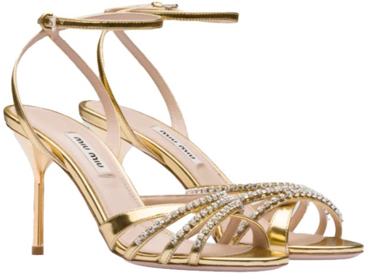 (W) MIU MIU 金色金属皮革凉鞋 5X994C_3L1V_F0056_F_085 Lookbook (W) MIU MIU 金色金属皮革凉鞋 5X994C_3L1V_F0056_F_085
