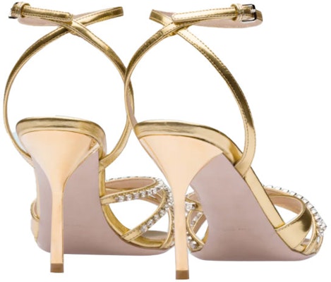 (W) Sandal Kulit Logam MIU MIU 'Emas' 5X994C_3L1V_F0056_F_085 Shop (W) Sandal Kulit Logam MIU MIU 'Emas' 5X994C_3L1V_F0056_F_085