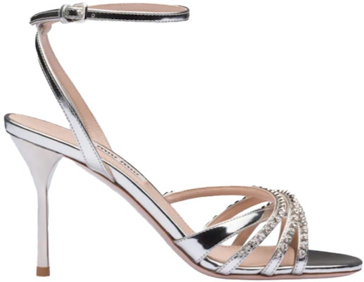 (W) MIU MIU Sandal Kulit Metalik 'Perak' 5X994C_3L1V_F0118_F_085 Order (W) MIU MIU Sandal Kulit Metalik 'Perak' 5X994C_3L1V_F0118_F_085