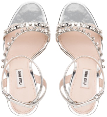 (W) MIU MIU 银色金属皮凉鞋 5X993C_3L1V_F0118_F_105 Lookbook (W) MIU MIU 银色金属皮凉鞋 5X993C_3L1V_F0118_F_105