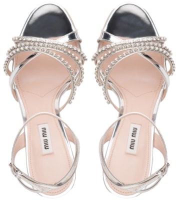 (W) MIU MIU Sandal Kulit Metalik 'Perak' 5X994C_3L1V_F0118_F_085 Purchase (W) MIU MIU Sandal Kulit Metalik 'Perak' 5X994C_3L1V_F0118_F_085