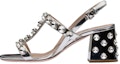 Buy (W) MIU MIU Sandal Kulit Logam 'Silver Crystal' 5X978C_3L1N_F0118_F_065