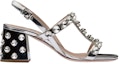 Order (W) MIU MIU Sandal Kulit Logam 'Silver Crystal' 5X978C_3L1N_F0118_F_065