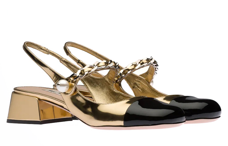 (W) MIU MIU Metallic Texture High Heels 'Platinum' 圖 2