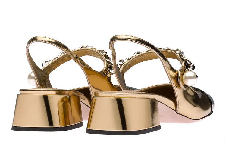 (W) MIU MIU Metallic Texture High Heels 'Platinum' 圖 3