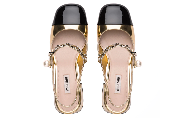 (W) MIU MIU Metallic Texture High Heels 'Platinum' 圖 4