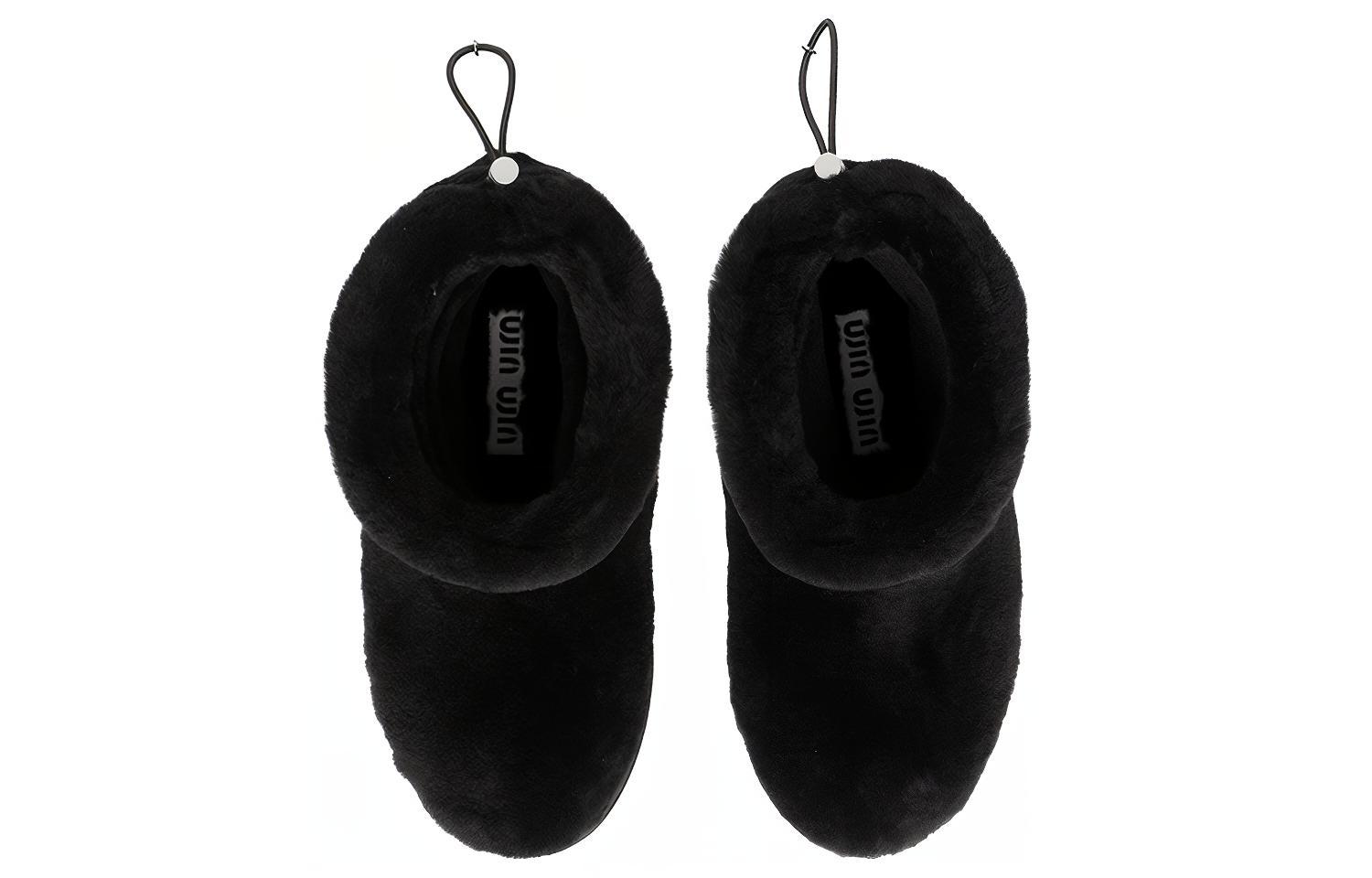 Purchase (W) Botas de Media Pierna de Piel de Oveja MIU MIU 'Negras' 5U602D_173_F0002_F_010