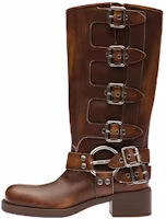 (Women) MIU MIU Mid-Top Leather Boot 'Brown' 5W792D_3F33_F0038_F_M050 (Women) MIU MIU Mid-Top Leather Boot 'Brown' 5W792D_3F33_F0038_F_M050