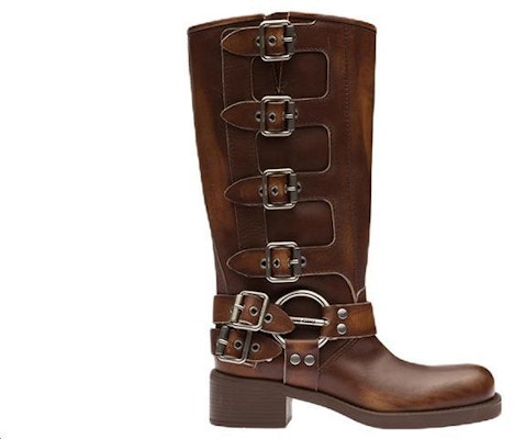 (Women) MIU MIU Mid-Top Leather Boot 'Brown' 5W792D_3F33_F0038_F_M050 Order (Women) MIU MIU Mid-Top Leather Boot 'Brown' 5W792D_3F33_F0038_F_M050