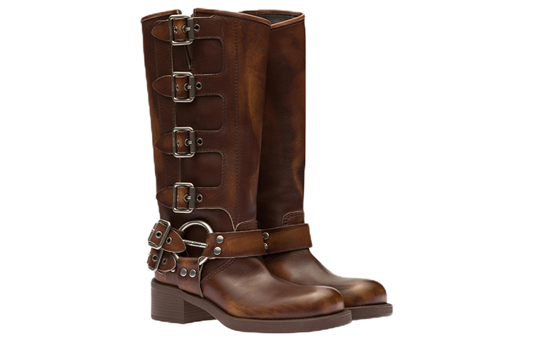 Shop (W) MIU MIU But Kulit Mid-Top 'Coklat' 5W792D_3F33_F0038_F_M050