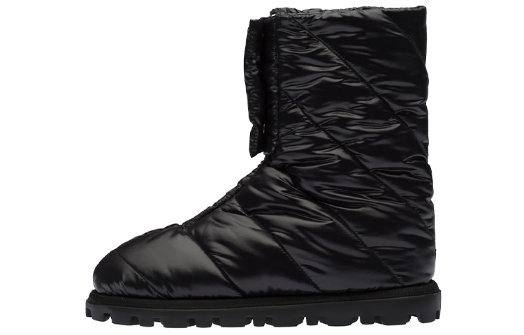 (W) MIU MIU Mid-Top Sneaker Boots 'Black Nylon'