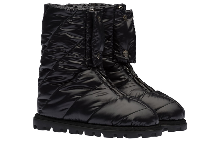 (W) MIU MIU Mid-Top Sneaker Boots 'Black Nylon' 圖 2