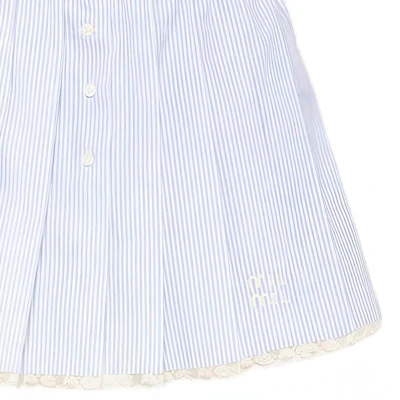 (W) Miu Miu SS23 Skirt Mini Bercorak Biru Muda Jalur Mid-Rise MG2013-1VHX-F0W3B-S-232 Sizing (W) Miu Miu SS23 Skirt Mini Bercorak Biru Muda Jalur Mid-Rise MG2013-1VHX-F0W3B-S-232