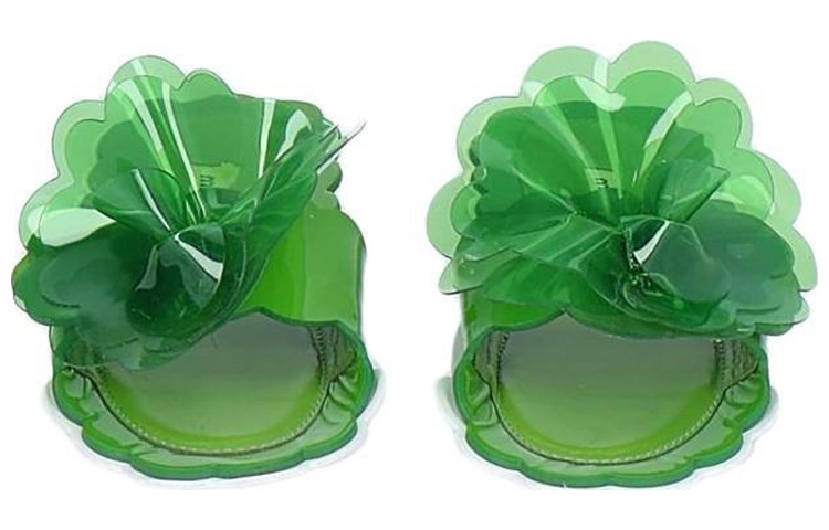 Purchase MIU MIU  混合材質拖鞋 女款 綠色