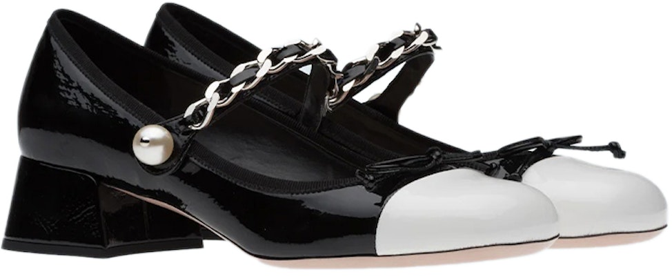 (W) ミュウミュウ ナッパレザー 黒白リボン 5I485D_0PO_F0967_F_035 Lookbook (W) ミュウミュウ ナッパレザー 黒白リボン 5I485D_0PO_F0967_F_035