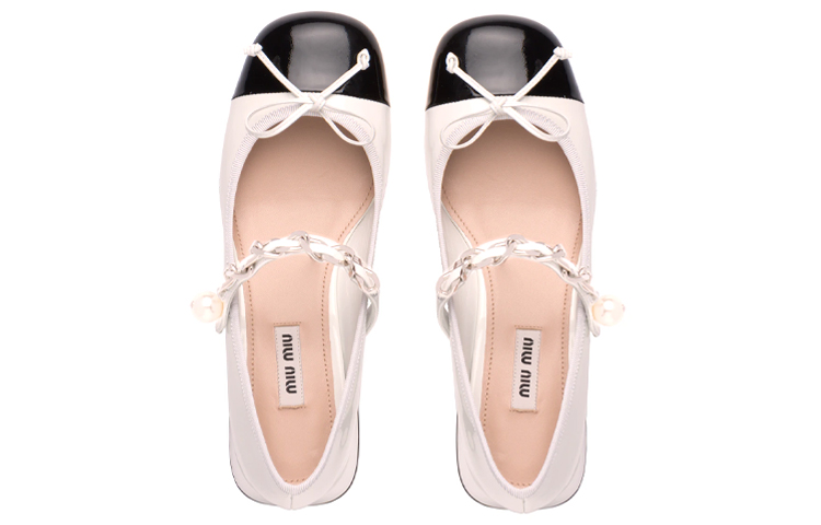 Lookbook (W) 미우미우 나파 블랙 & 화이트 하이힐 5I485D_0PO_F0964_F_035