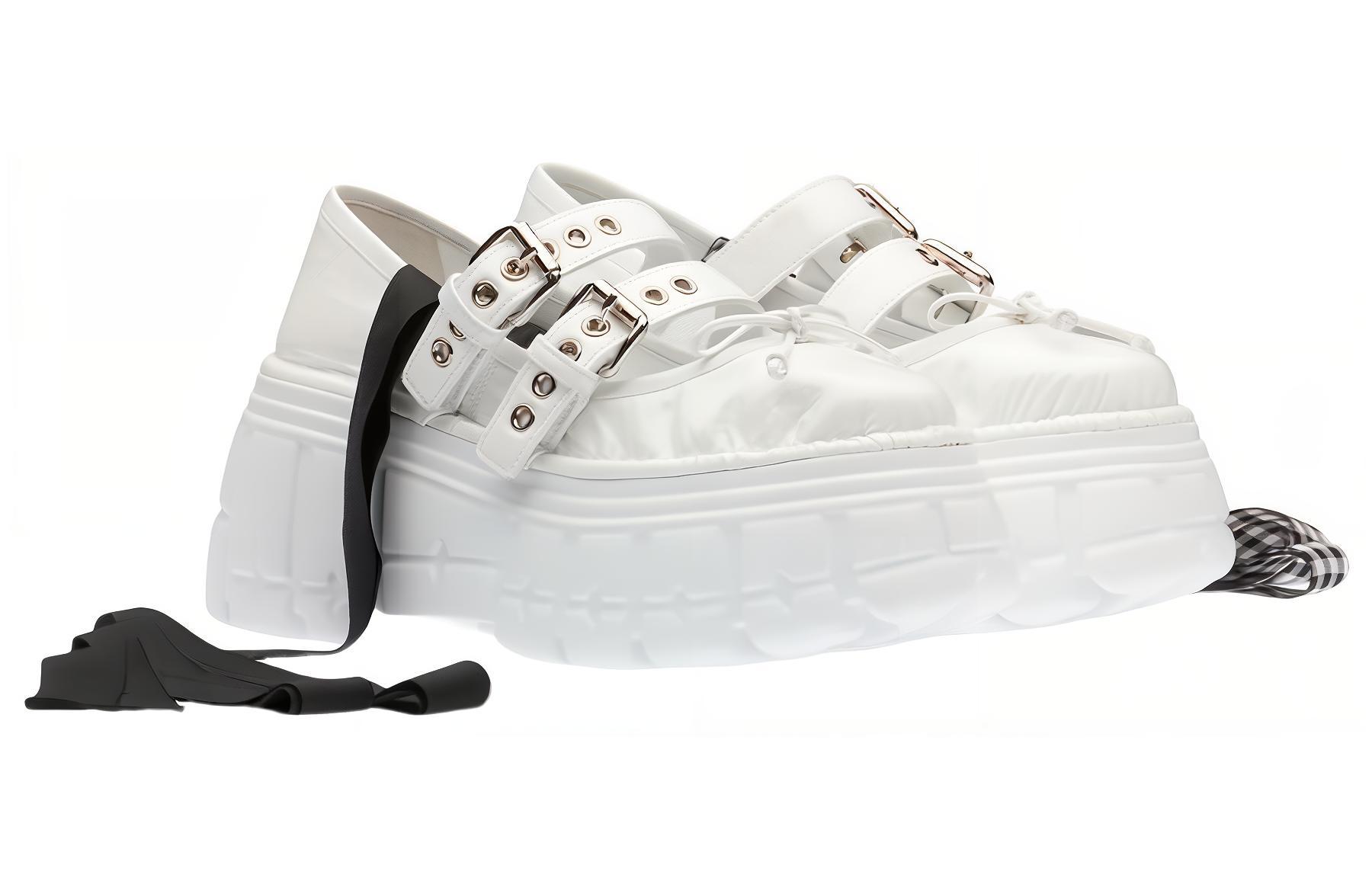 (W) MIU MIU Naplak 'White Fashion Ballet Platform' 圖 3