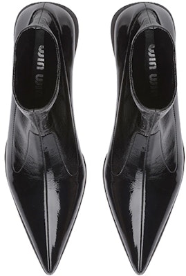 MIU MIU NAPLAK 皮革中筒靴 女款 黑色 Shop MIU MIU NAPLAK 皮革中筒靴 女款 黑色