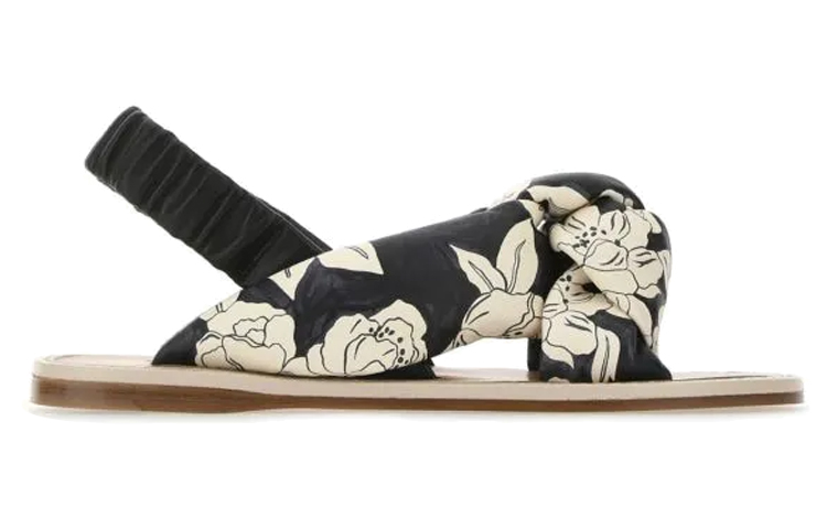 (W) MIU MIU Nappa Leather Fashion Sandal 'Printed Black and White' 圖 2
