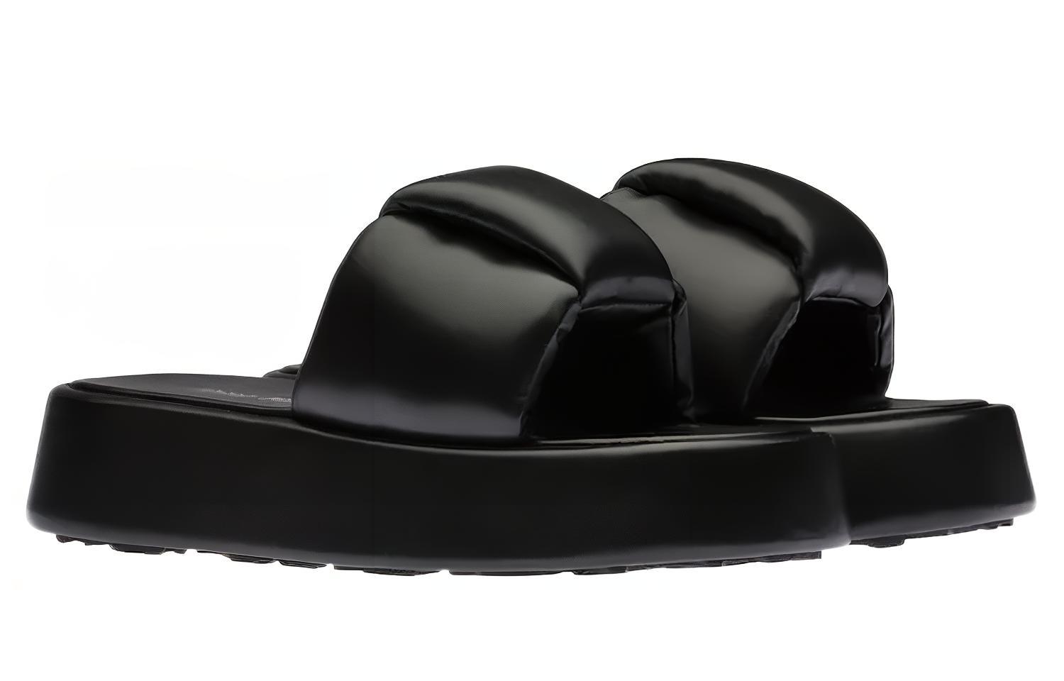 (W) MIU MIU Nappa Leather Sandals 'Black' 圖 3