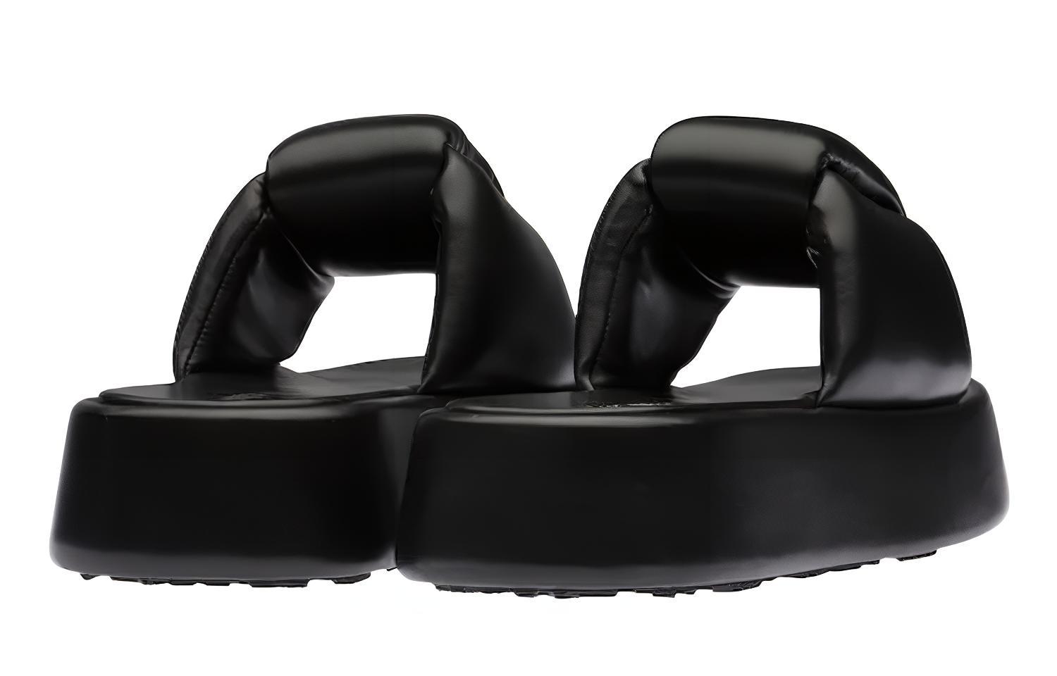 (W) MIU MIU Nappa Leather Sandals 'Black' 圖 4