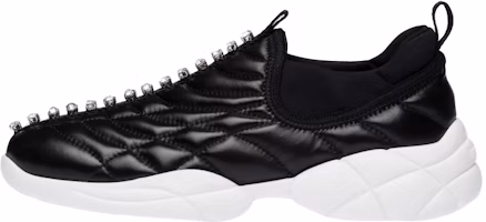 (Women) MIU MIU Nappa Slip-On Sneakers 'Black Leather' 5S369D_1L1_F0002_F_010 (Women) MIU MIU Nappa Slip-On Sneakers 'Black Leather' 5S369D_1L1_F0002_F_010