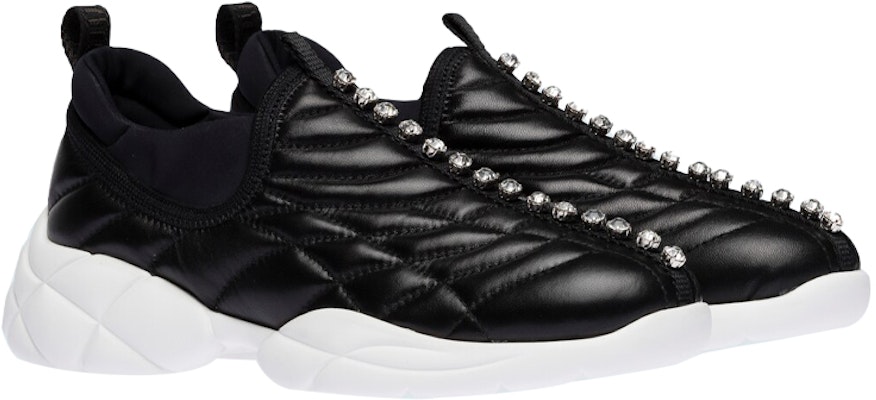 (Women) MIU MIU Nappa Slip-On Sneakers 'Black Leather' 5S369D_1L1_F0002_F_010 Lookbook (Women) MIU MIU Nappa Slip-On Sneakers 'Black Leather' 5S369D_1L1_F0002_F_010