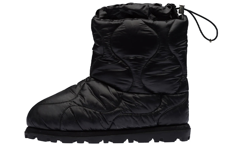 (W) MIU MIU Nylon Ankle Boots 'Black'