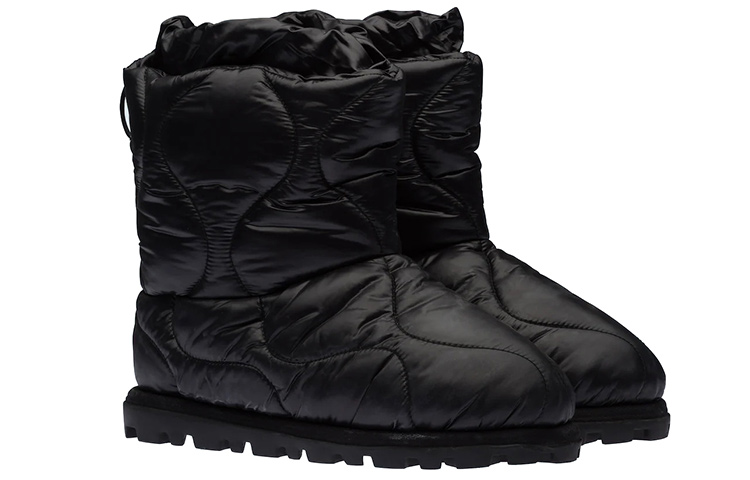 (W) MIU MIU Nylon Ankle Boots 'Black' 圖 2