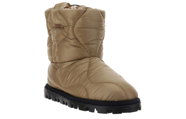 (W) MIU MIU Nylon Ankle Boots 'Brown' 圖 3