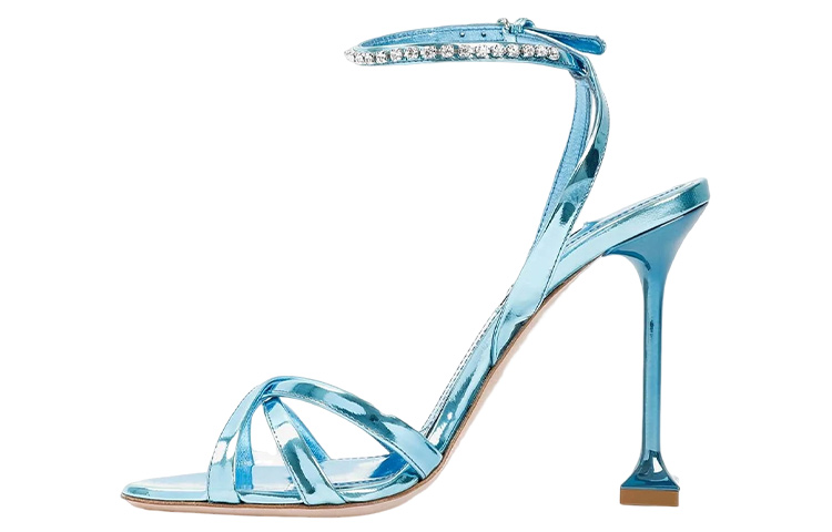 Buy MIU MIU缪缪 露跟 時尚涼拖 女款 藍色