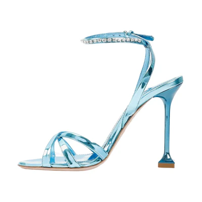 (W) MIU MIU Open Heel Slide 'Blue Fashion'