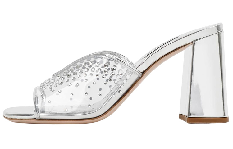 Buy (W) MIU MIU Selipar Hujung Terbuka 'Fesyen Perak' 5XX579_F08_53LLV_F_0118