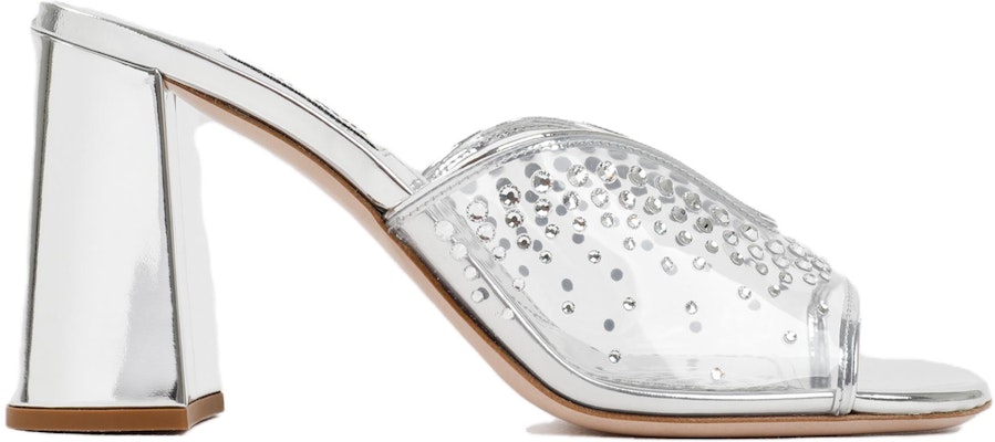 (Women) MIU MIU Open Toe Slides 'Silver Fashion' 5XX579_F08_53LLV_F_0118 Order (Women) MIU MIU Open Toe Slides 'Silver Fashion' 5XX579_F08_53LLV_F_0118