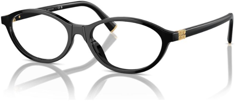 (W) MIU MIU 椭圆醋酸光学眼镜 黑色镜框 带品牌标志镜腿 光学眼镜 MU09XVF-16K1O1 Order (W) MIU MIU 椭圆醋酸光学眼镜 黑色镜框 带品牌标志镜腿 光学眼镜 MU09XVF-16K1O1