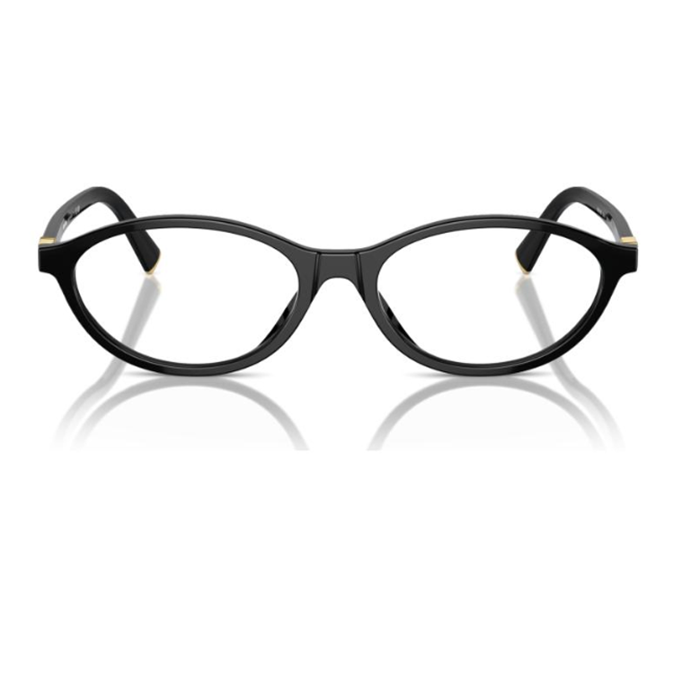 Lookbook (W) MIU MIU 椭圆醋酸光学眼镜 黑色镜框 带品牌标志镜腿 光学眼镜 MU09XVF-16K1O1