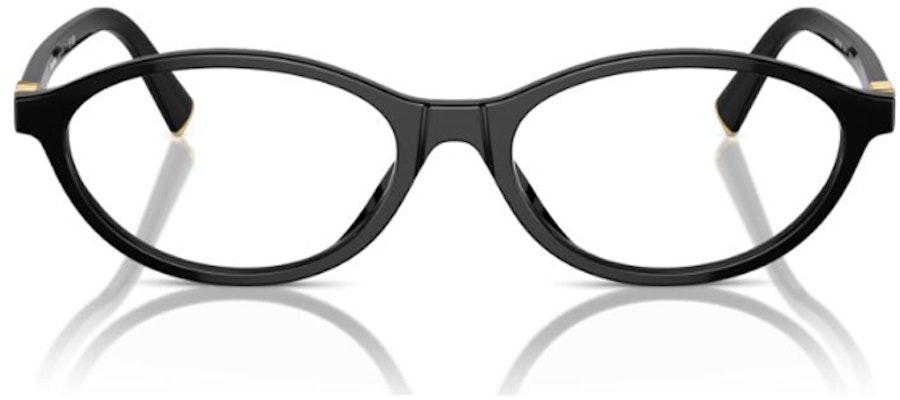 (W) MIU MIU 椭圆醋酸光学眼镜 黑色镜框 带品牌标志镜腿 光学眼镜 MU09XVF-16K1O1 Lookbook (W) MIU MIU 椭圆醋酸光学眼镜 黑色镜框 带品牌标志镜腿 光学眼镜 MU09XVF-16K1O1