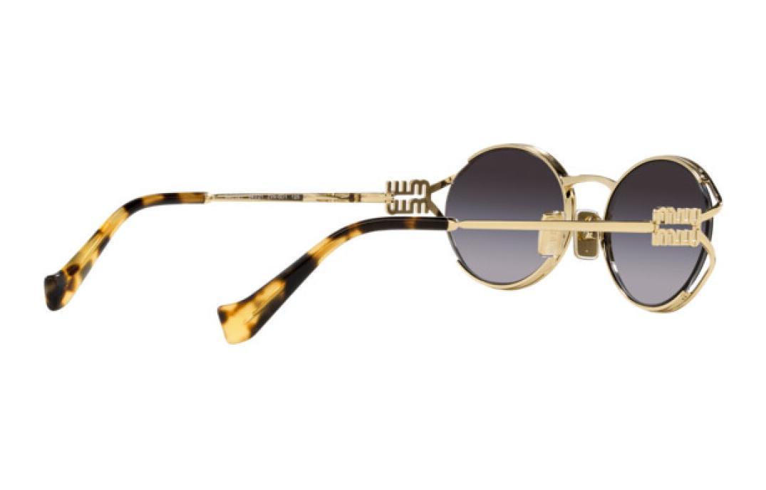 (Women) MIU MIU Oval Gold Metal Sunglasses for Women with Logo Temples. MU52YSZVN5D1 圖 5
