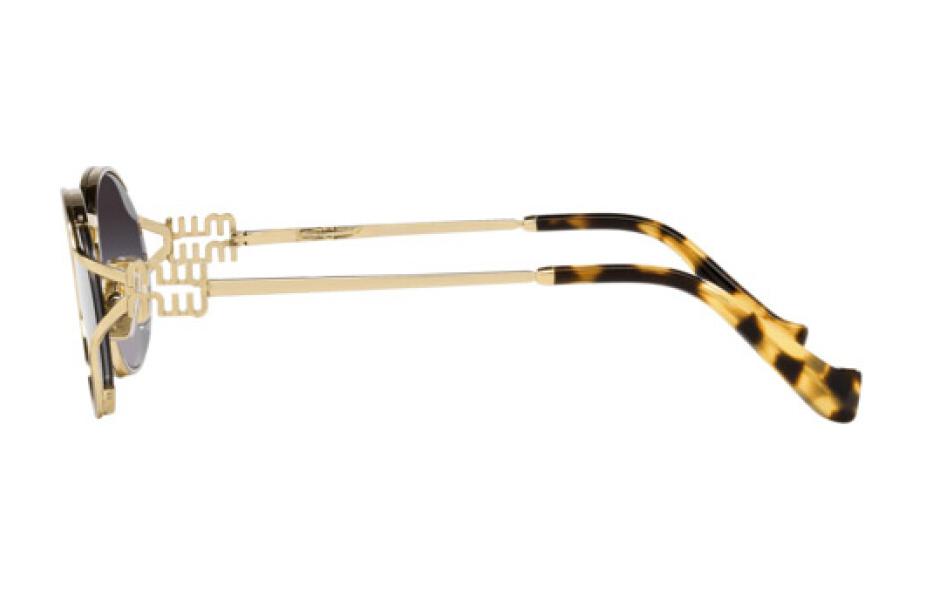 (Women) MIU MIU Oval Gold Metal Sunglasses for Women with Logo Temples. MU52YSZVN5D1 圖 7